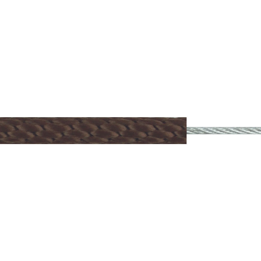 Wire Core Halyard Rope for 60 ft Flagpole (5/16 in dia Brown Nylon ...