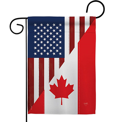 US Canada Friendship Garden Banner (13 in. x 18 in.) | FlagandBanner.com