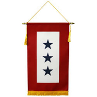 WW2 US GOLD Star Son in Service Window Banner Flag 8 5/8 x 11 1/2 WW2 US GOLD Star Son in Service Window Banner Flag 8 5/8 x 11 1/2