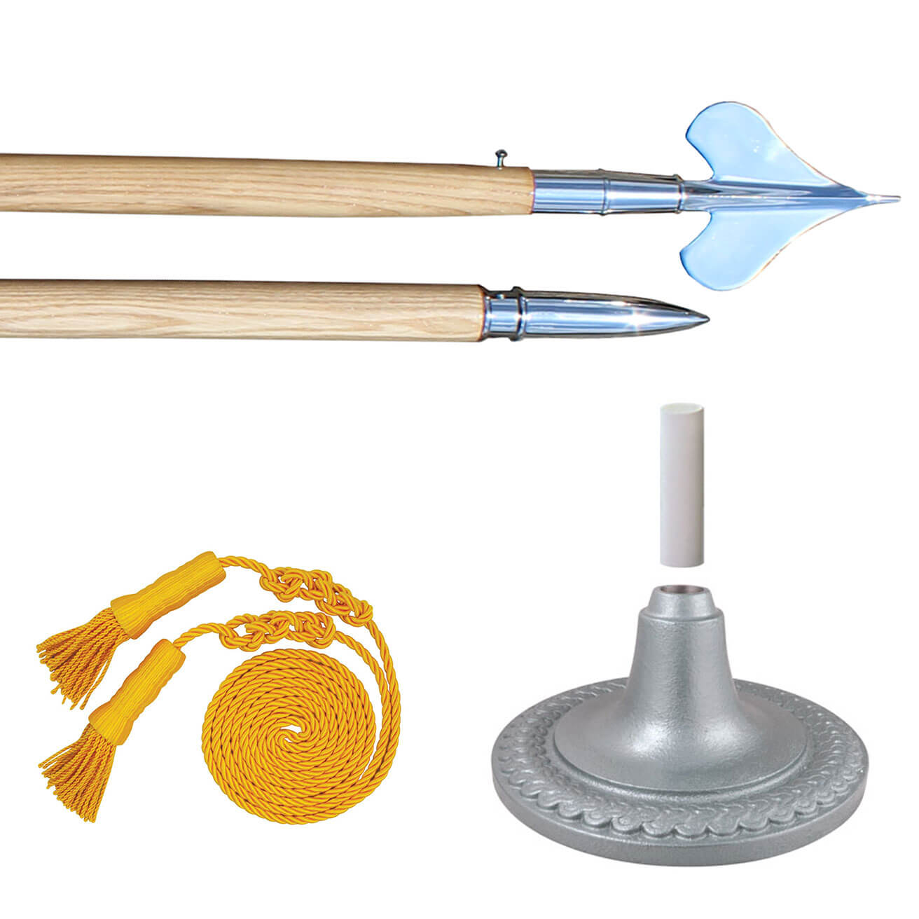 Air Force Regulation Ash Ceremonial 8 ft Flagpole Kit | FlagandBanner.com Air Force Regulation Ash Ceremonial 8 ft Flagpole Kit | FlagandBanner.com