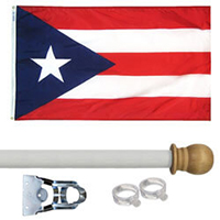 12x18 12''x18'' Puerto Rico Super Polyester boat Car flag banner-ON