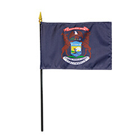 4x6 Feet Michigan State Flag - All-Weather Nylon, Made In USA With Reinforced Stitching - View #5