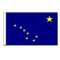 ALASKA FLAG 18'' X 12'' Cords - US STATE OF ALASKA SMALL FLAGS 30 X 45cm - BANNE