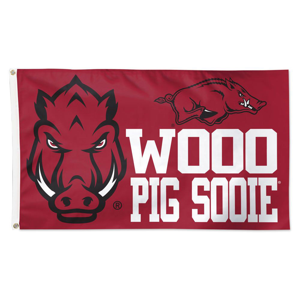 Arkansas Razorbacks Pig Sooie Flag (3 x